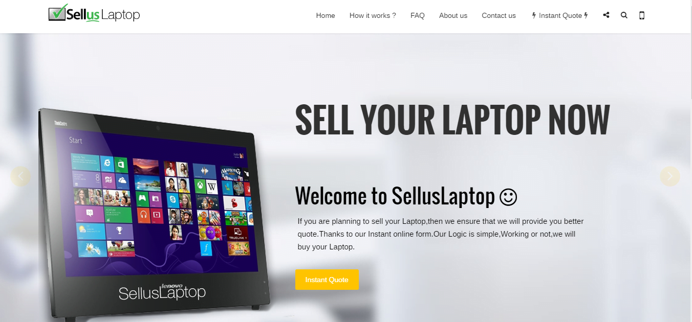 online laptop shop website